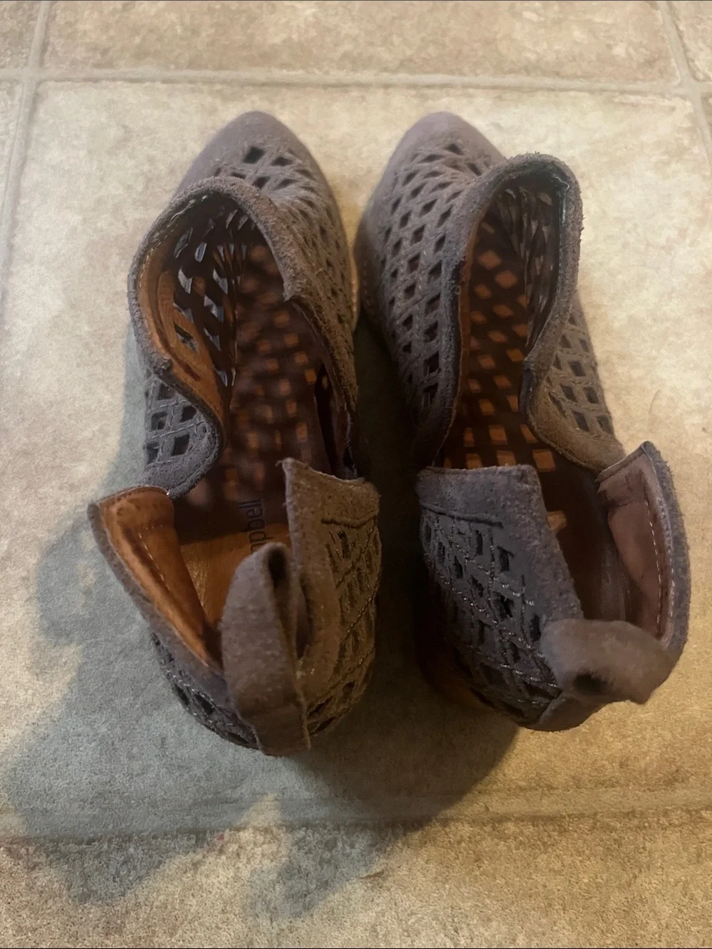 Jeffrey Campbell The Taggert Taupe Suede Open Weave Boho Leather Ankle Festival